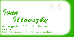 ivan illovszky business card